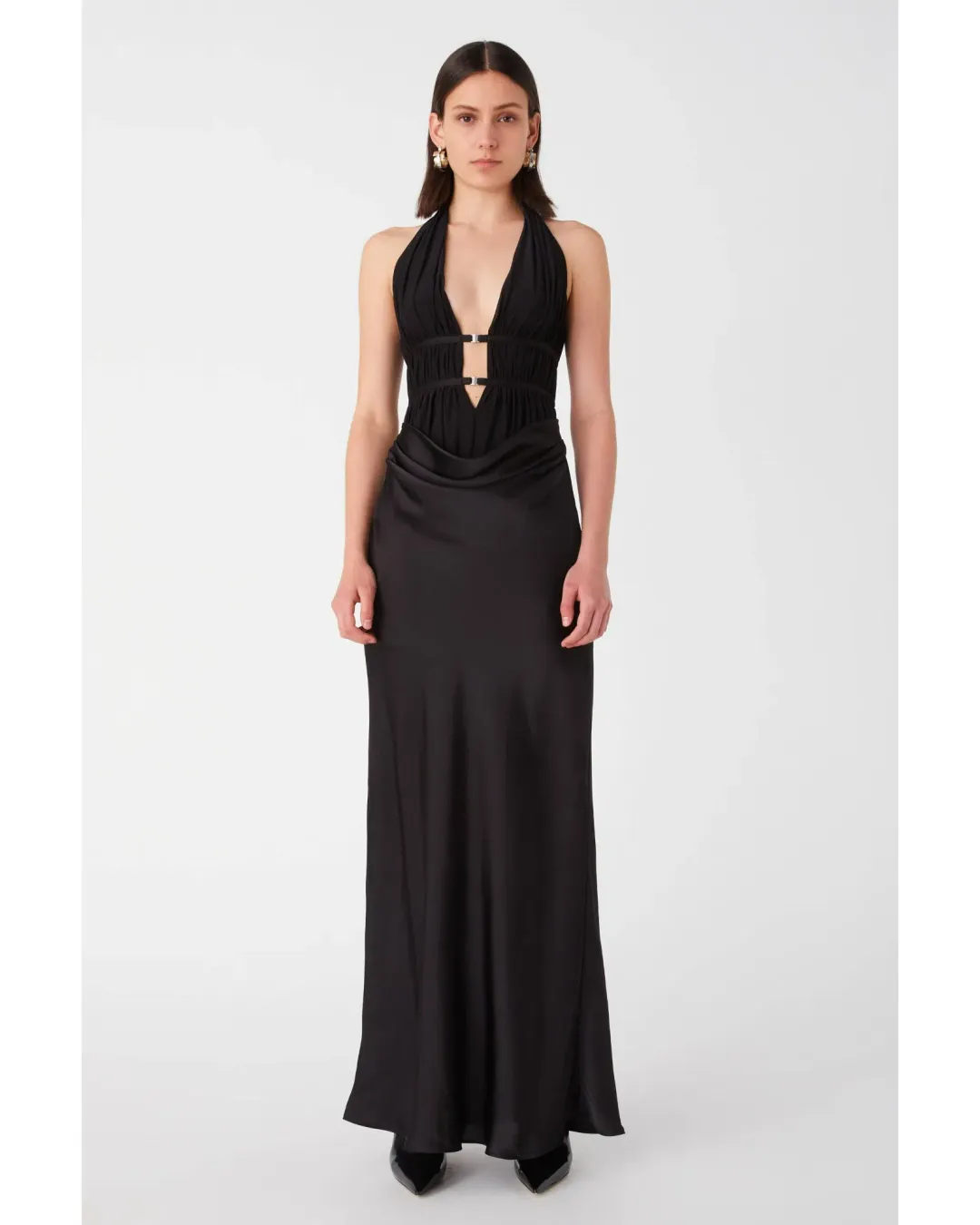 Misha Celine Maxi Dress Black Size 8 for rent on The Volte - main image