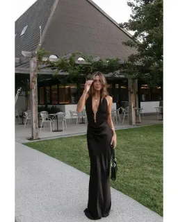 Misha Celine Maxi Gown Black SIze 10 for rent on The Volte - image 1