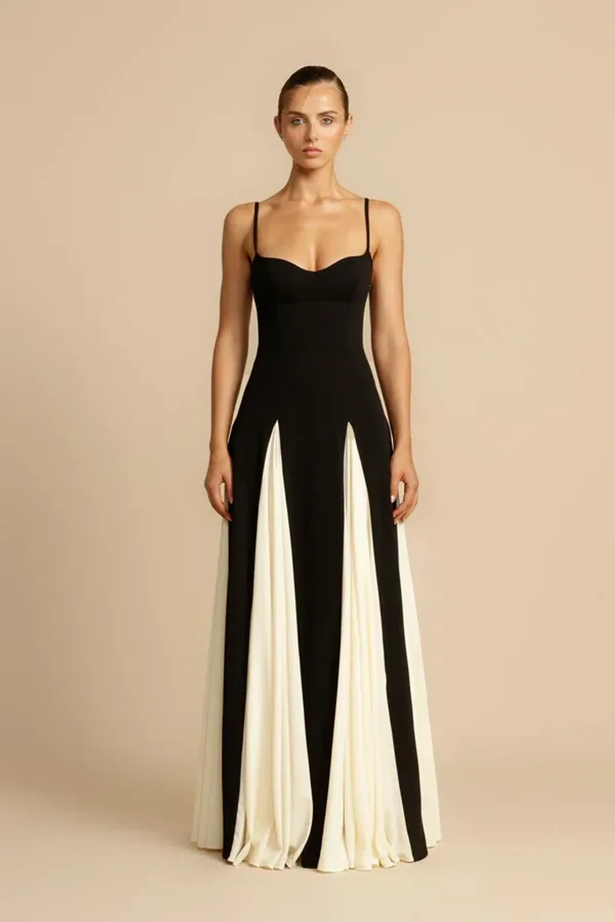 Arcina Ori Paloma Dress Black/White Size 10 for rent on The Volte - main image