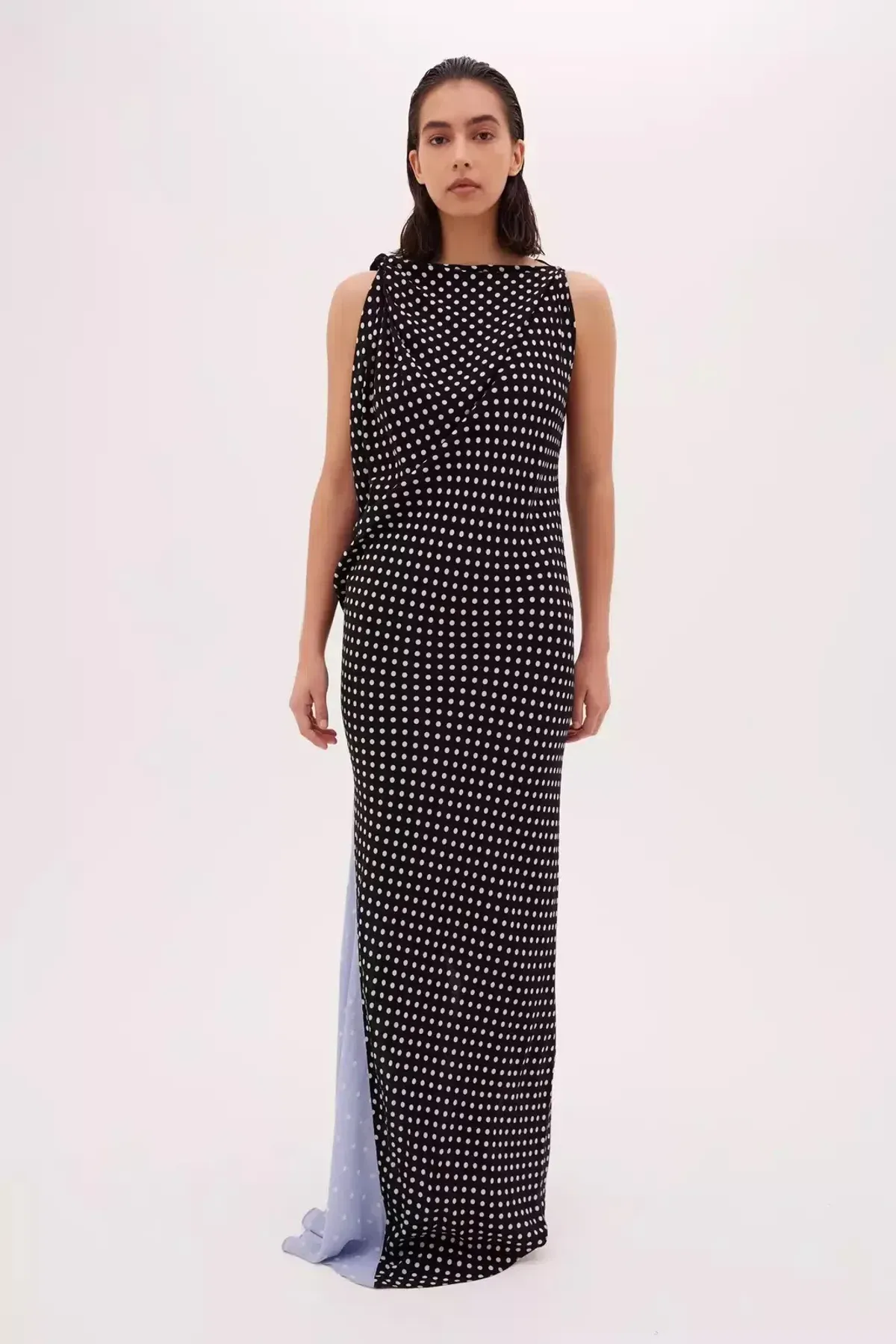 Bianca Spender Spotted Atomica Gown Black/White Size 12  for rent on The Volte - main image