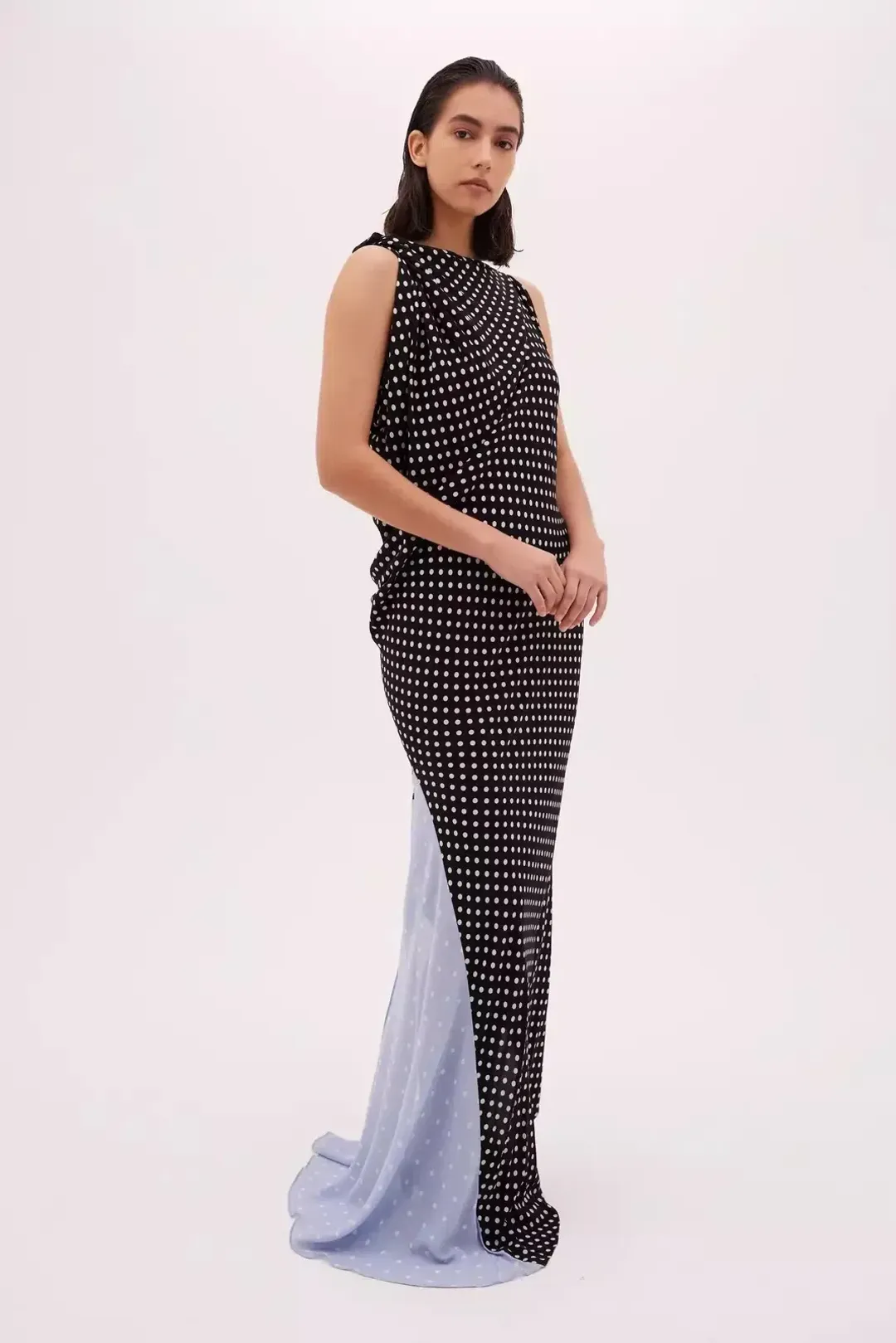 Bianca Spender Spotted Atomica Gown Black/White Size 12  for rent on The Volte - main image