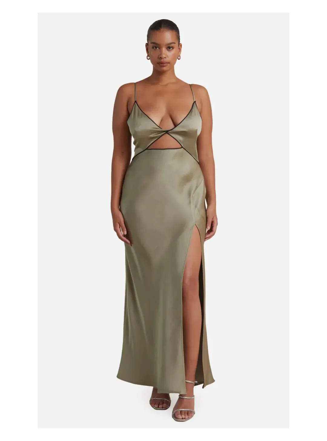 Bec And Bridge Hazel Maxi Dress In Olive Size 8 for rent on The Volte - main image