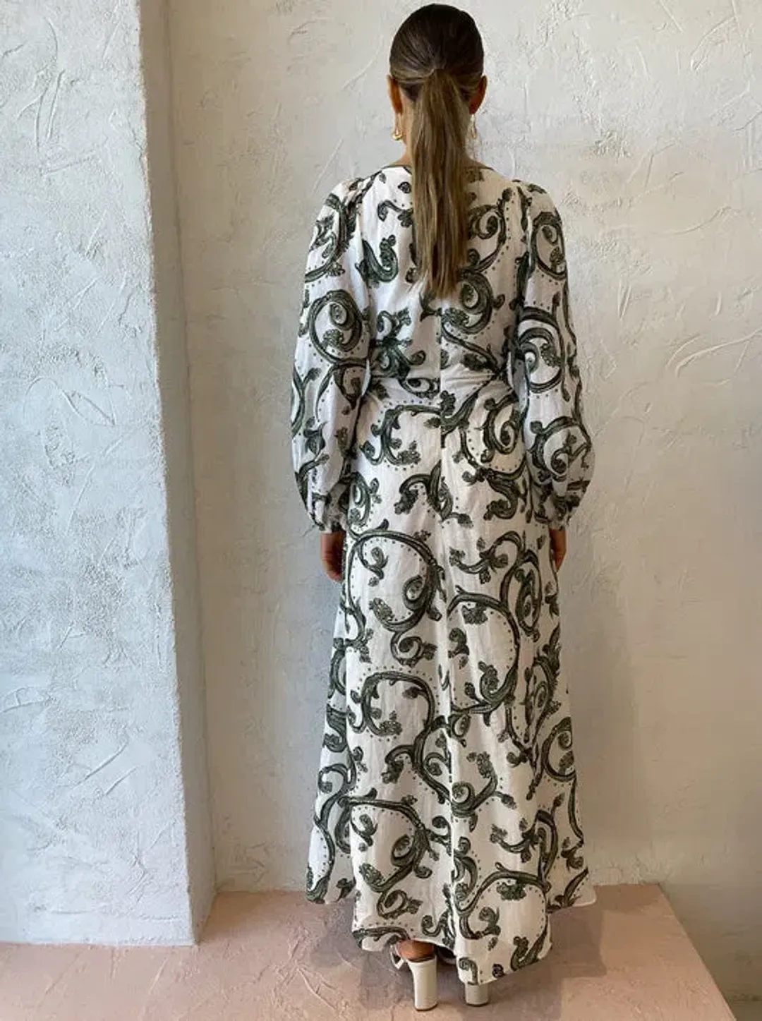 Kate Ford Zelie Cut Out Dress Valentina Print Size 1 / AU 8 for rent on The Volte - main image