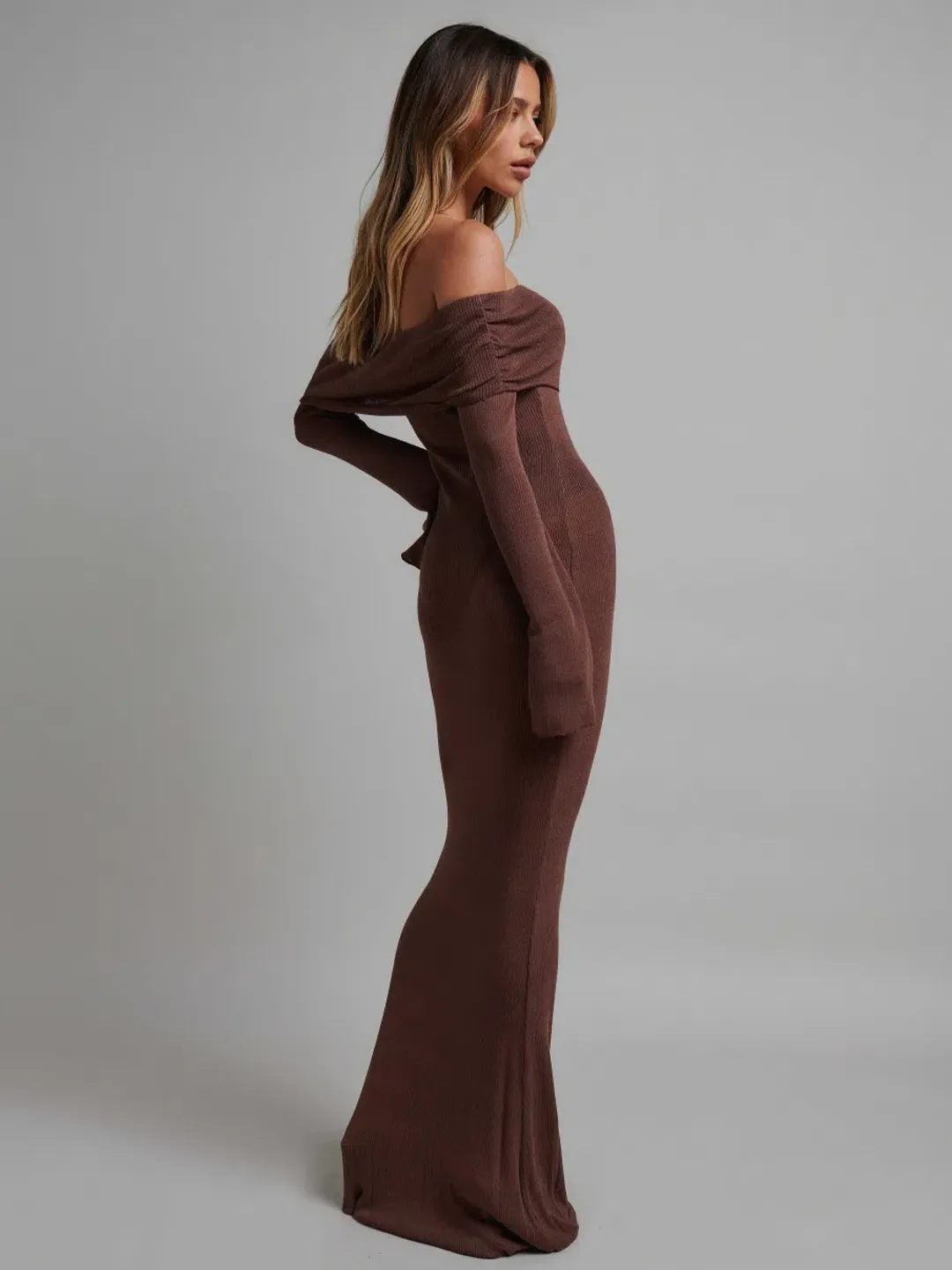 Bayse Brand Slaya Maxi Dress Bark Brown Size M / AU 10 for rent on The Volte - main image