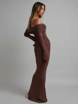 Bayse Brand Slaya Maxi Dress Bark Brown Size M / AU 10 for rent on The Volte - image 3