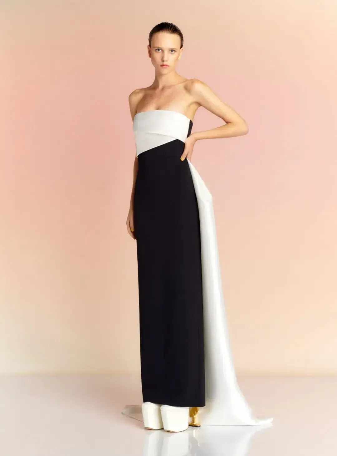 Solace London Kinsley Maxi Dress in Black & White Size XXL / AU 16 for rent on The Volte - main image