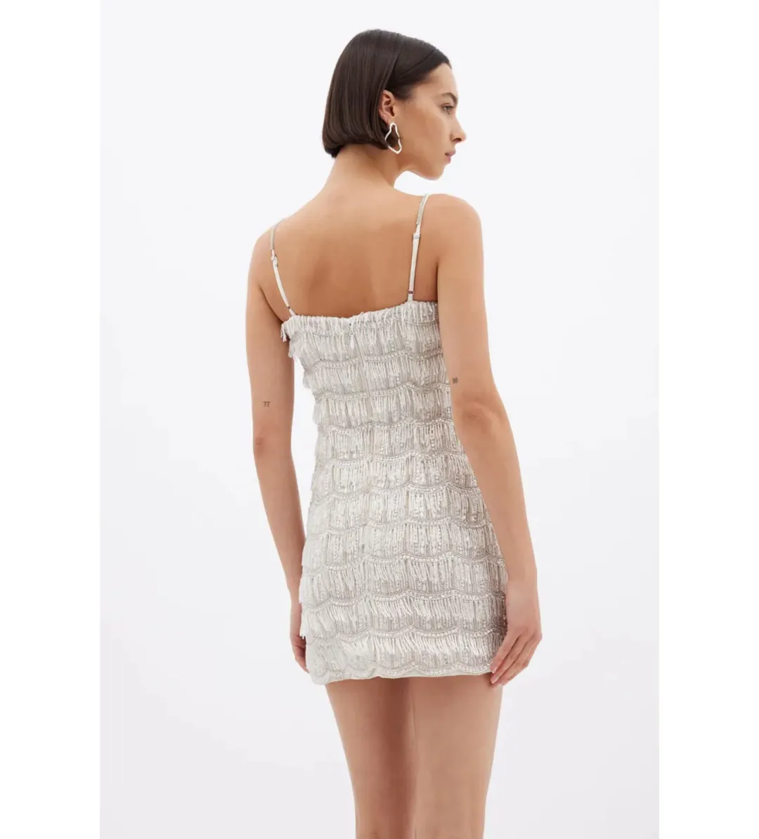 Rachel Gilbert Sadie Mini Dress in Ivory Size 1/AU8 for rent on The Volte - main image