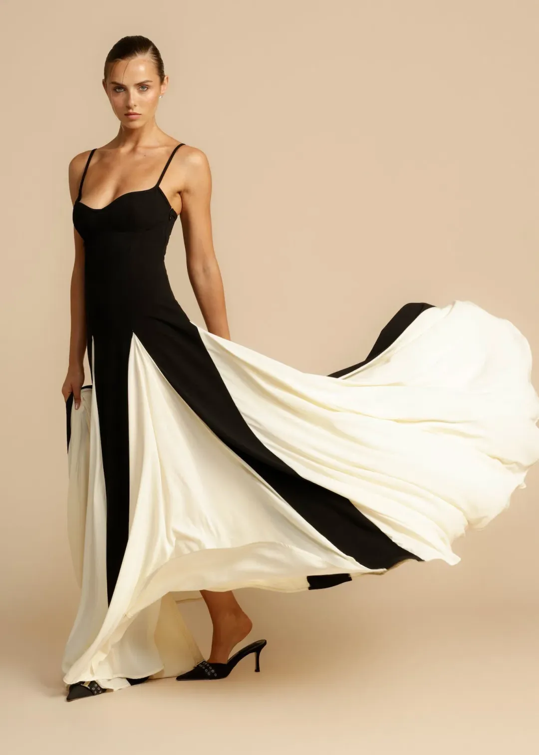 Arcina Ori Paloma Dress Black/White Size 6 for rent on The Volte - main image