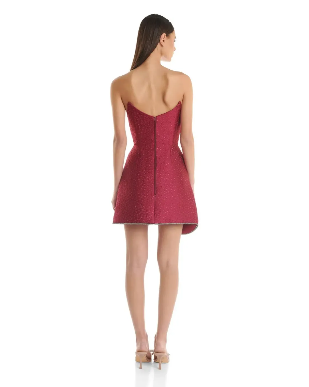 Eliya The Label Lotus Mini Dress Burgundy Size M / AU 10 for rent on The Volte - main image