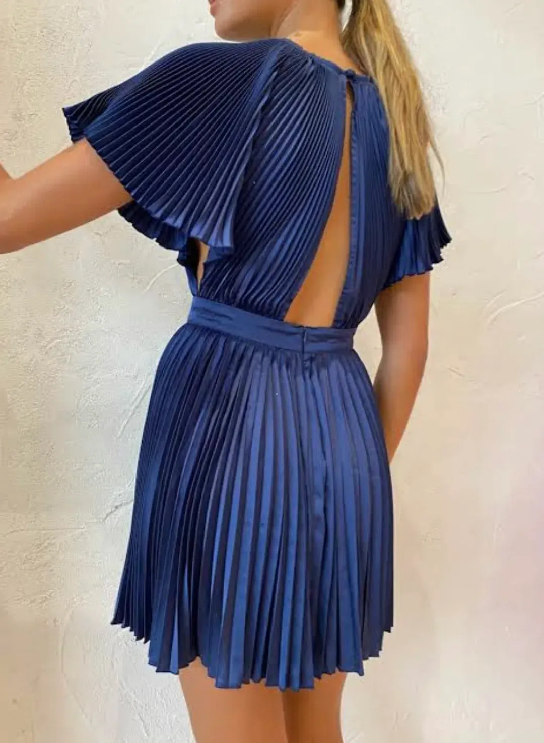 Lidee Theatre Mini Dress Blue Size 8 for rent on The Volte - main image