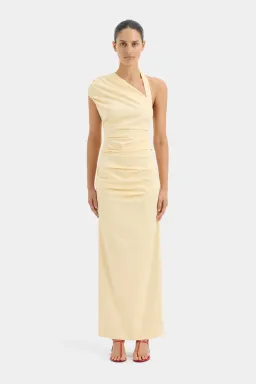 Sir The Label Giacomo Gathered Gown Butter Yellow Size 4/ AU 14 for rent on The Volte - image 2