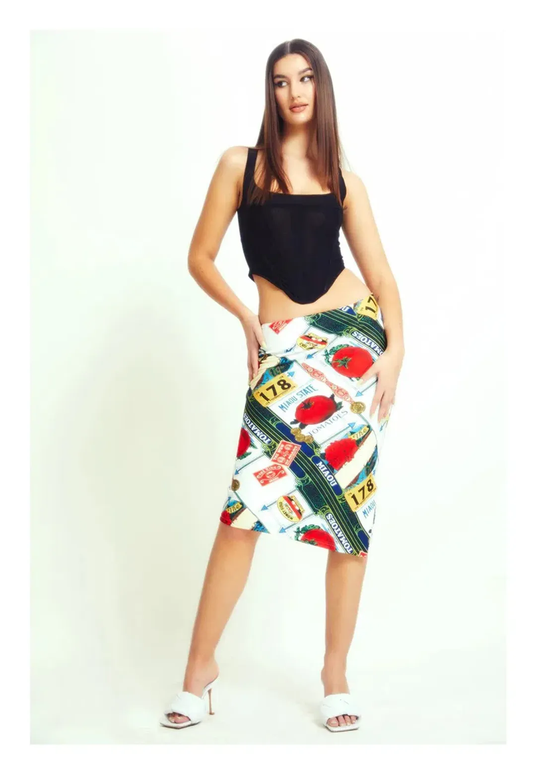 Miaou Moni Skirt in Figaro Print Size 6 for rent on The Volte - main image