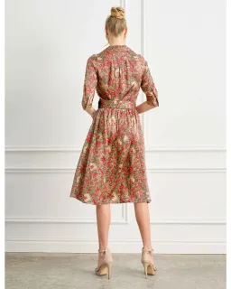 Leona Edmiston Demi 'Belle Epoch' Silk Shirtdress Multi Size 3 / AU 14 for rent on The Volte - image 3