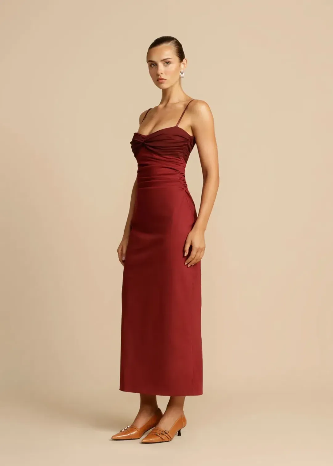 Arcina Ori Kinsley Dress Wine Size S / AU 8 for rent on The Volte - main image