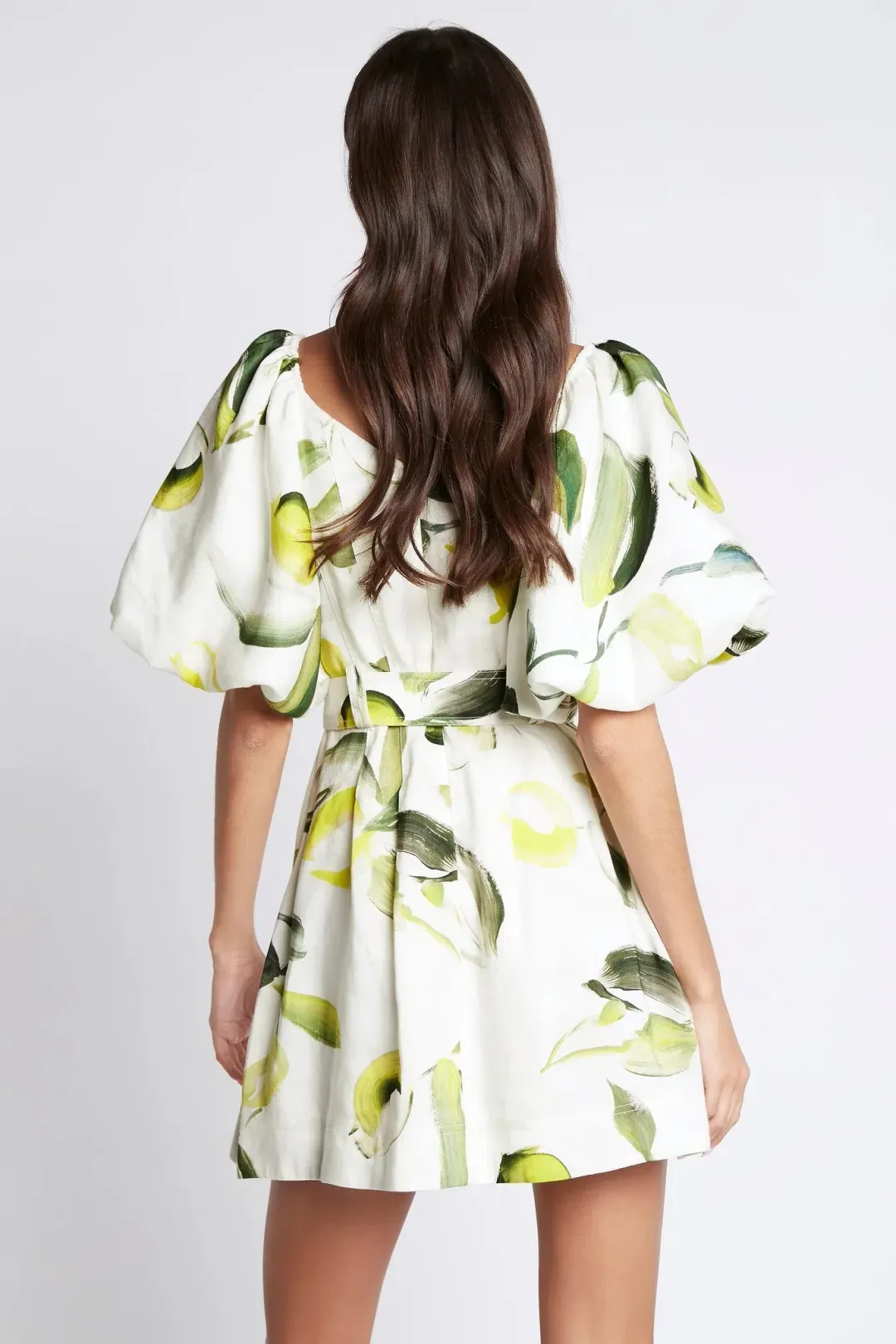 Aje Zest Mini Dress Tropical Lime Print Size 6 for rent on The Volte - main image
