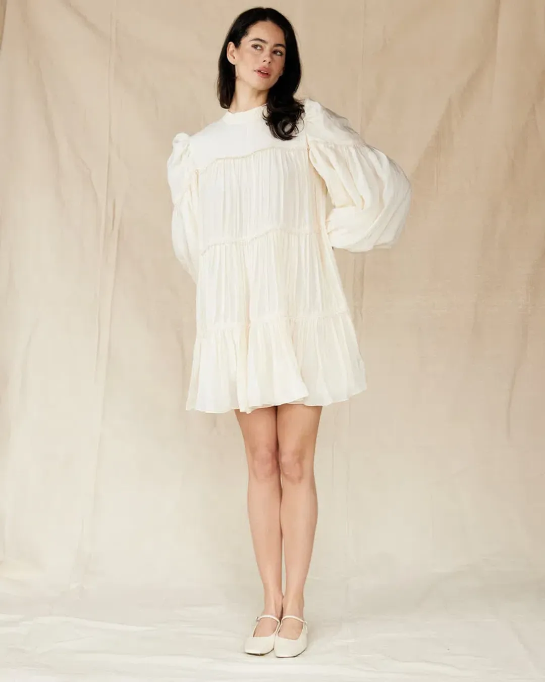 Rooh Collective Zenya Mini Dress In White Size 10 for rent on The Volte - main image
