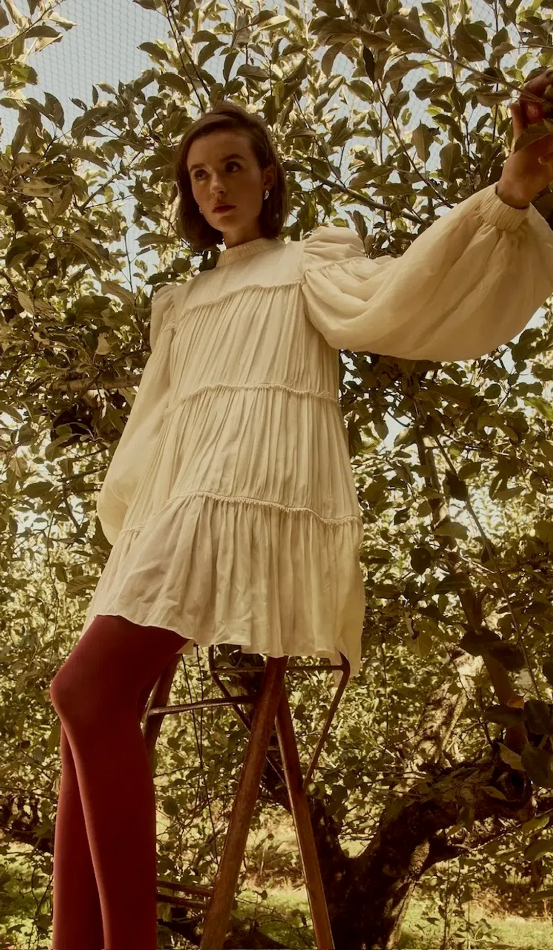 Rooh Collective Zenya Mini Dress In White Size 10 for rent on The Volte - main image