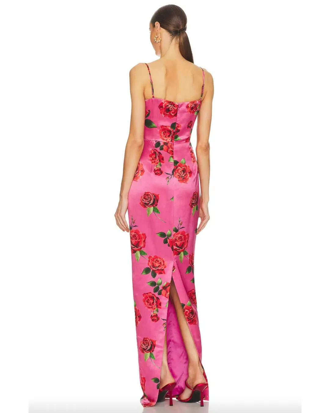 Sau Lee Sofia Dress Pink Floral Size AU 12 for rent on The Volte - main image