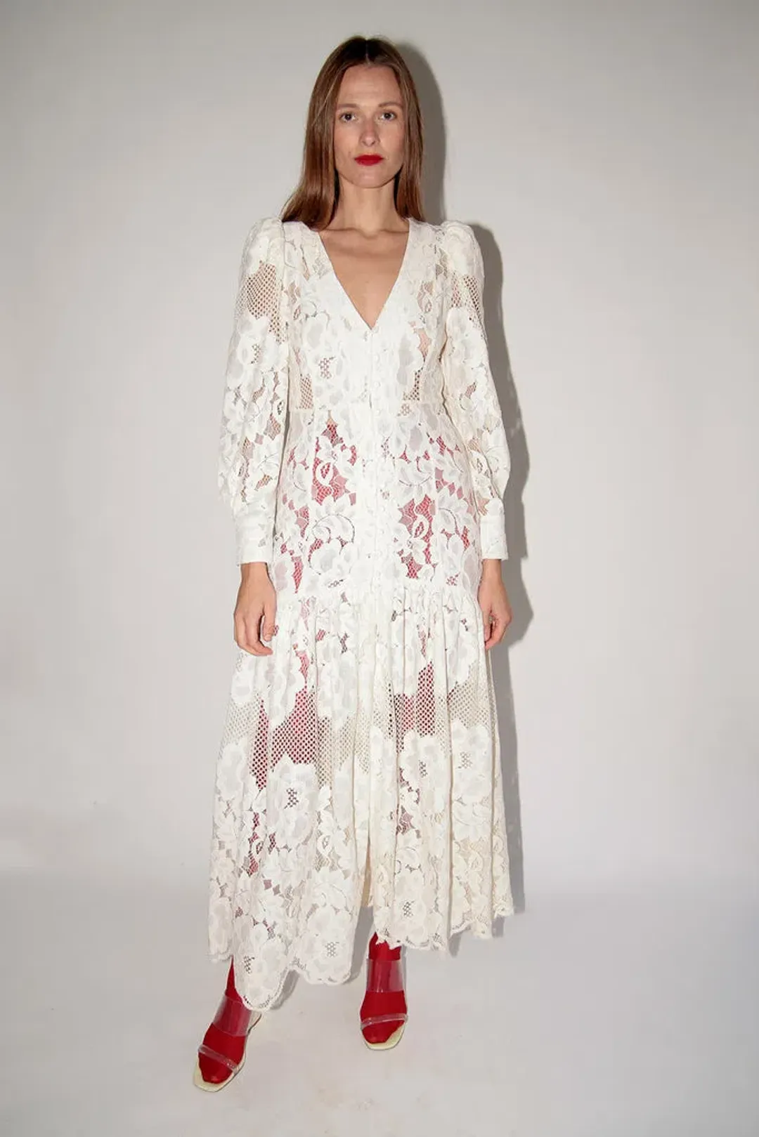 Mr. Larkin The Penny Dress Ivory Size 10 for rent on The Volte - main image