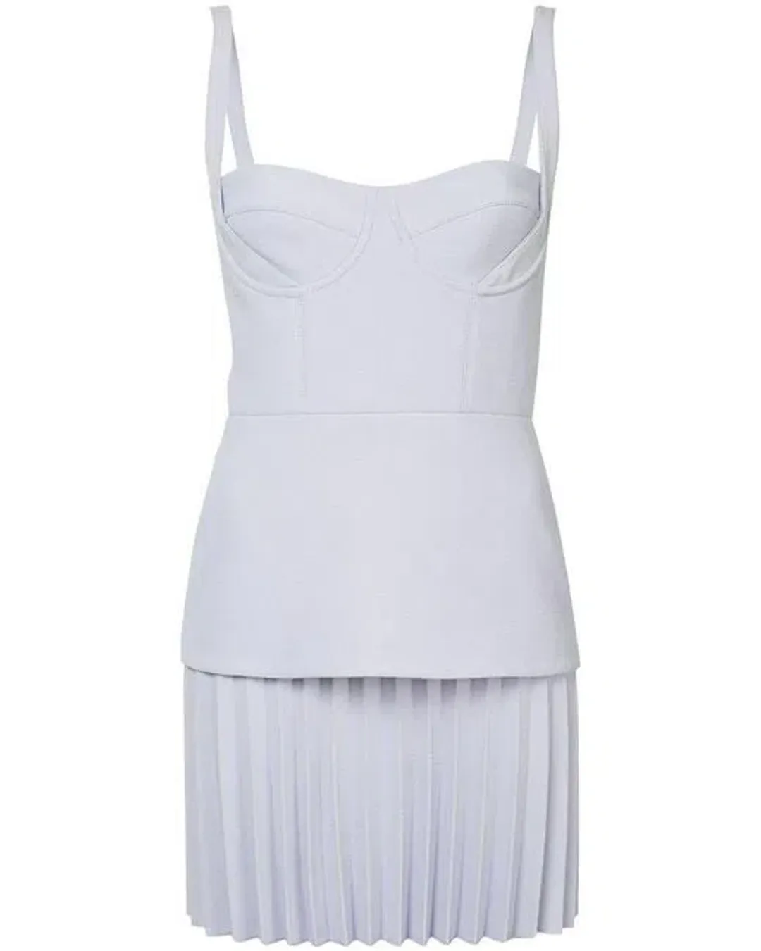 Dion Lee Bustier Pleated Mini Dress Pastel Purple Size 8 for rent on The Volte - main image