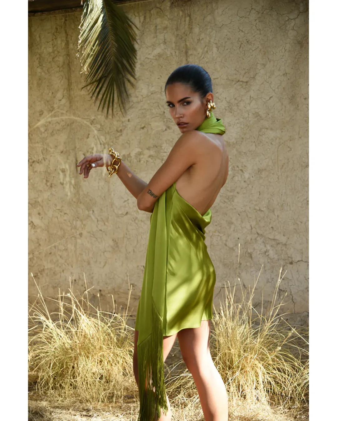 Rat & Boa Serafia Dress Green Size AU 10 for rent on The Volte - main image
