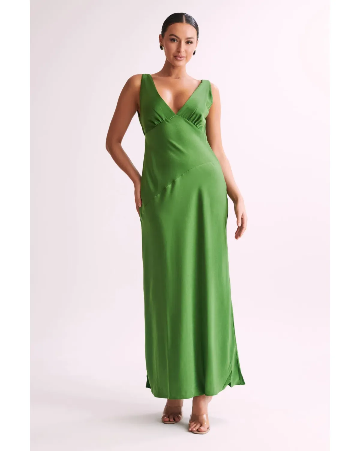 Meshki Nadia Maxi Dress in Emerald Size XS / AU 6  for rent on The Volte - main image