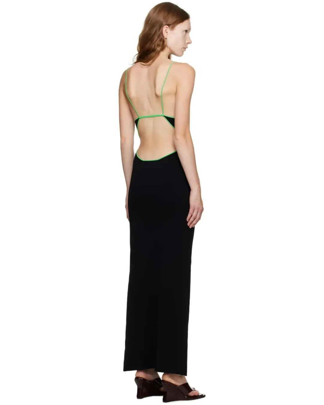 Paris Georgia Vita Maxi Dress Black/Green Size XS AU 6 for rent on The Volte - main image