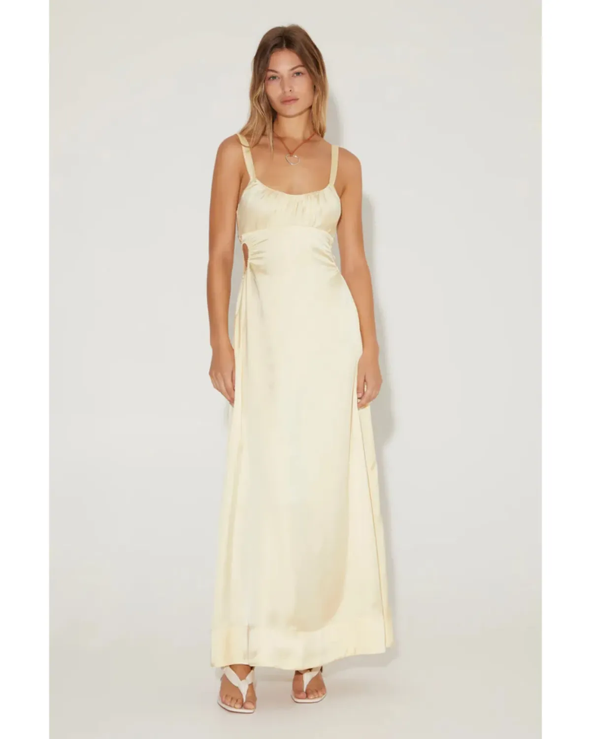 Hansen and Gretel Carlos Dress Maxi in Lemon Size XS / AU 6 for rent on The Volte - main image