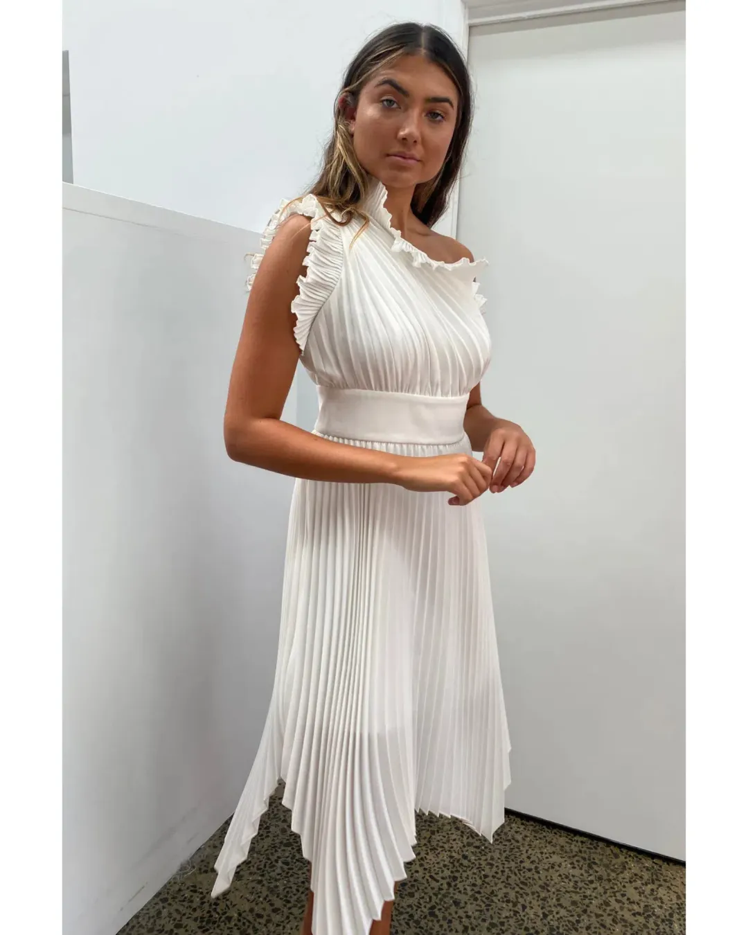Mossman Lady Like Dress in White Size AU 10 for rent on The Volte - main image
