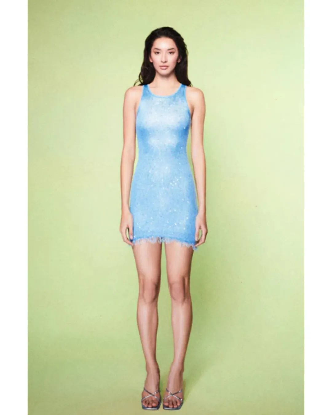 Asta Resort Natalia Mini Dress Baia Blue Sequin Size XS / AU 6 for rent on The Volte - main image