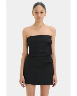 Sir The Label Leonardo Pleated Mini Dress in Black Size 0 / AU 8 for rent on The Volte - image 2