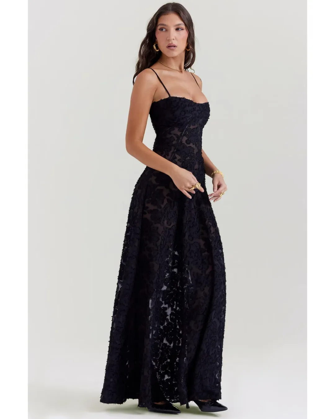 House Of CB Seren Maxi Dress in Black Size AU S / AU 8 for rent on The Volte - main image