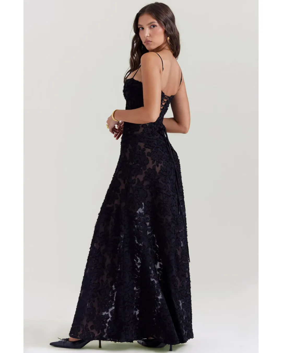 House Of CB Seren Maxi Dress in Black Size AU S / AU 8 for rent on The Volte - main image