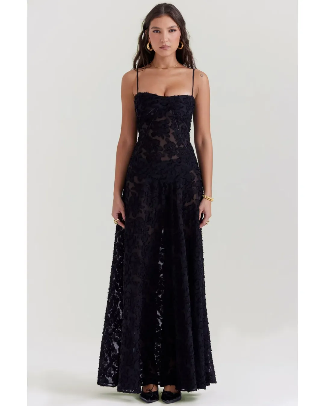 House Of CB Seren Maxi Dress in Black Size AU S / AU 8 for rent on The Volte - main image