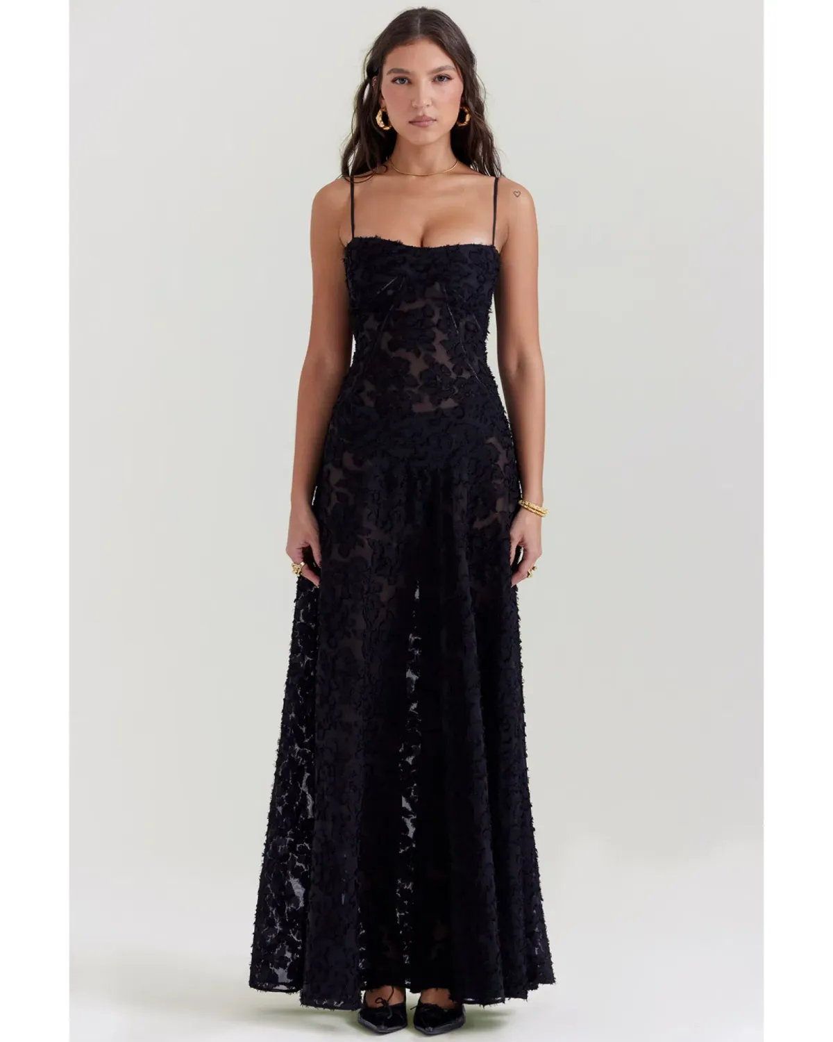 House Of CB Seren Maxi Dress in Black Size AU S / AU 8 for rent on The Volte - main image