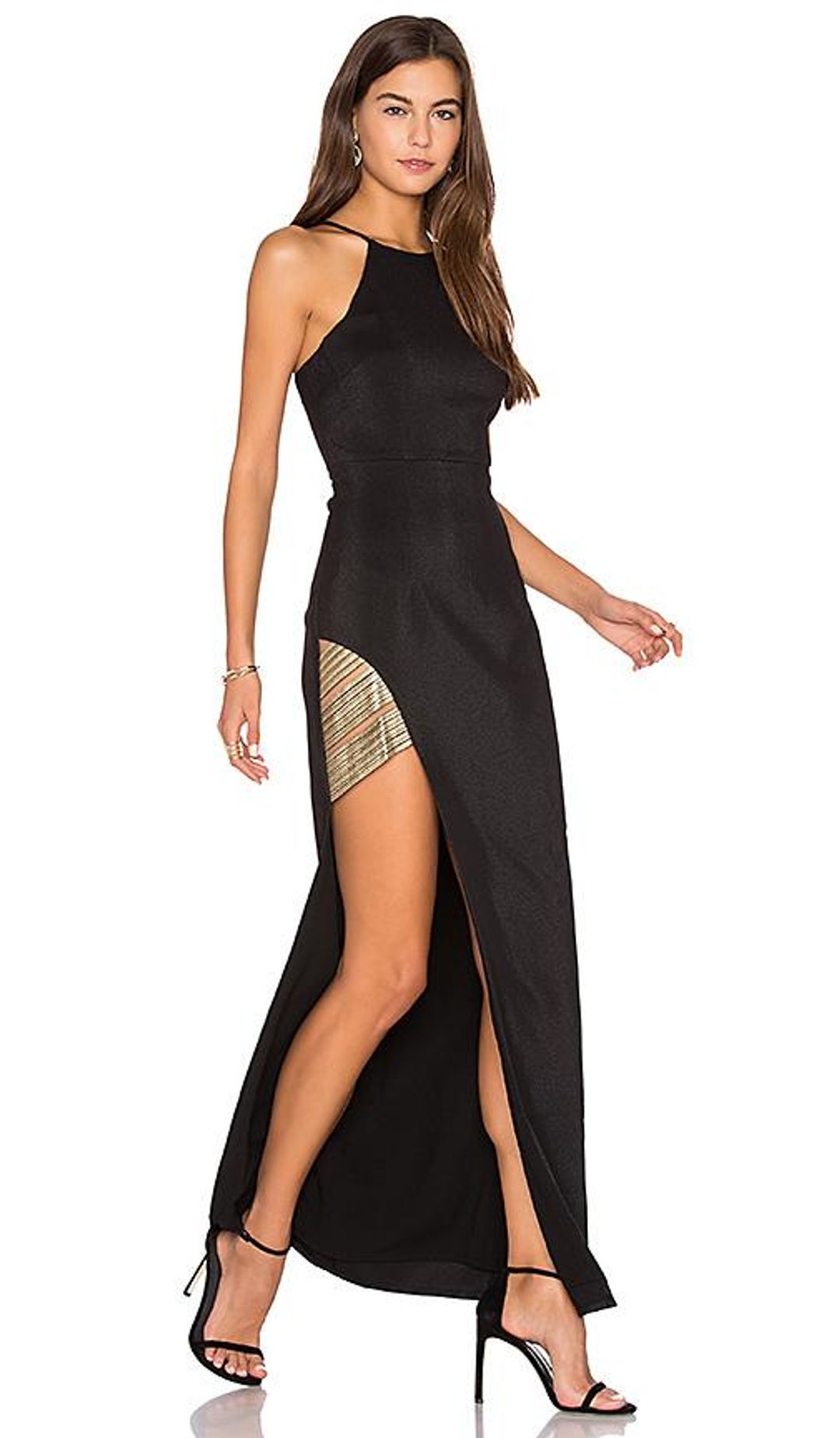 Bariano Lumier Between The Lines Halter Maxi  for rent on The Volte - main image