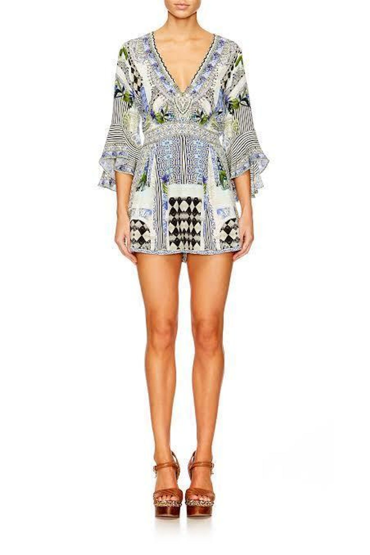 Camilla Sweet Escape Playsuit Blue Size 8 for rent on The Volte - main image