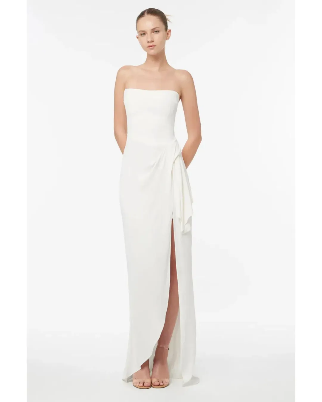 Manning Cartell Asymmetrical Games Gown White Size AU 8 for rent on The Volte - main image