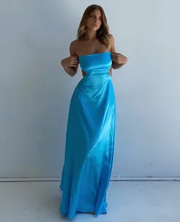 Lane + Sass Luna Dress Blue Size M/ AU 8 for rent on The Volte - image 1