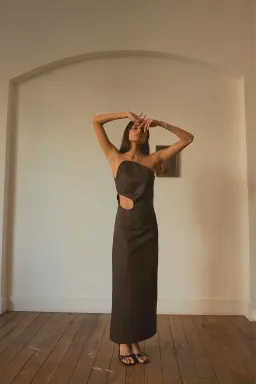 Elaine Hersby Pippa Midi Dress Black Size L / AU 12 for rent on The Volte - image 3