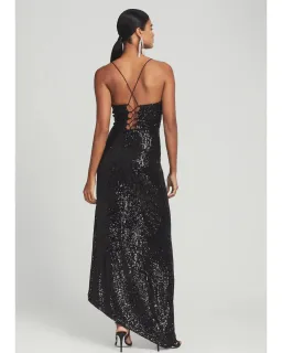 Retrofete Violet Sequined Maxi Dress in Black Size XS / AU 6 for rent on The Volte - image 3