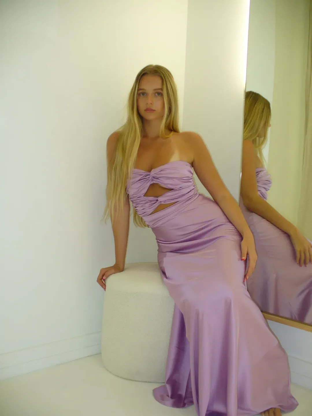 HNTR the Label Inka Gown Lilac Size S / AU 8 for rent on The Volte - main image