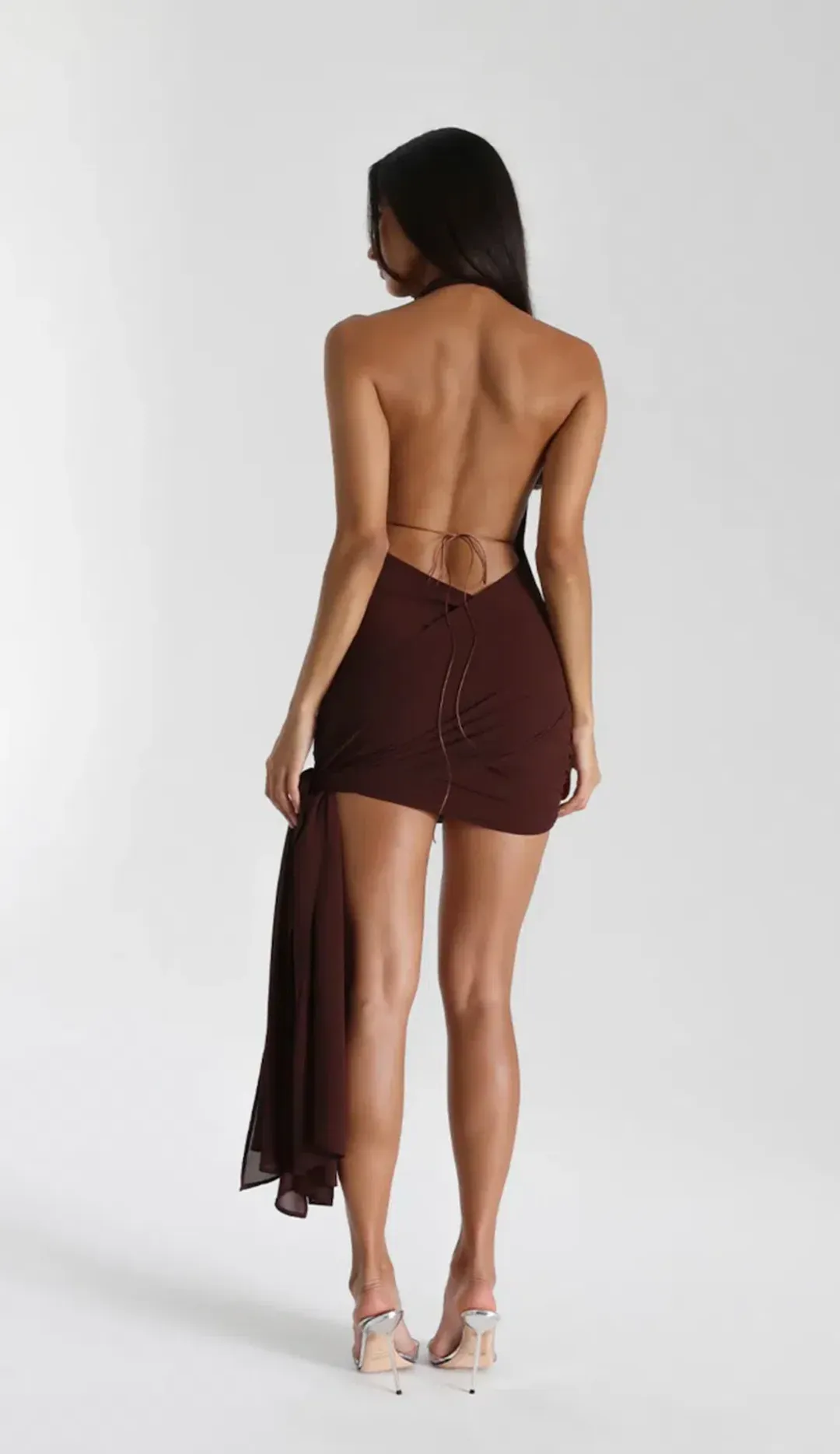 Natalie Rolt Anastasia Dress Espresso Size 1 / AU 8 for rent on The Volte - main image