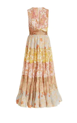 Zimmermann Postcard Pleated Midi Dress Spliced Size 0P / AU 6 for rent on The Volte - image 2
