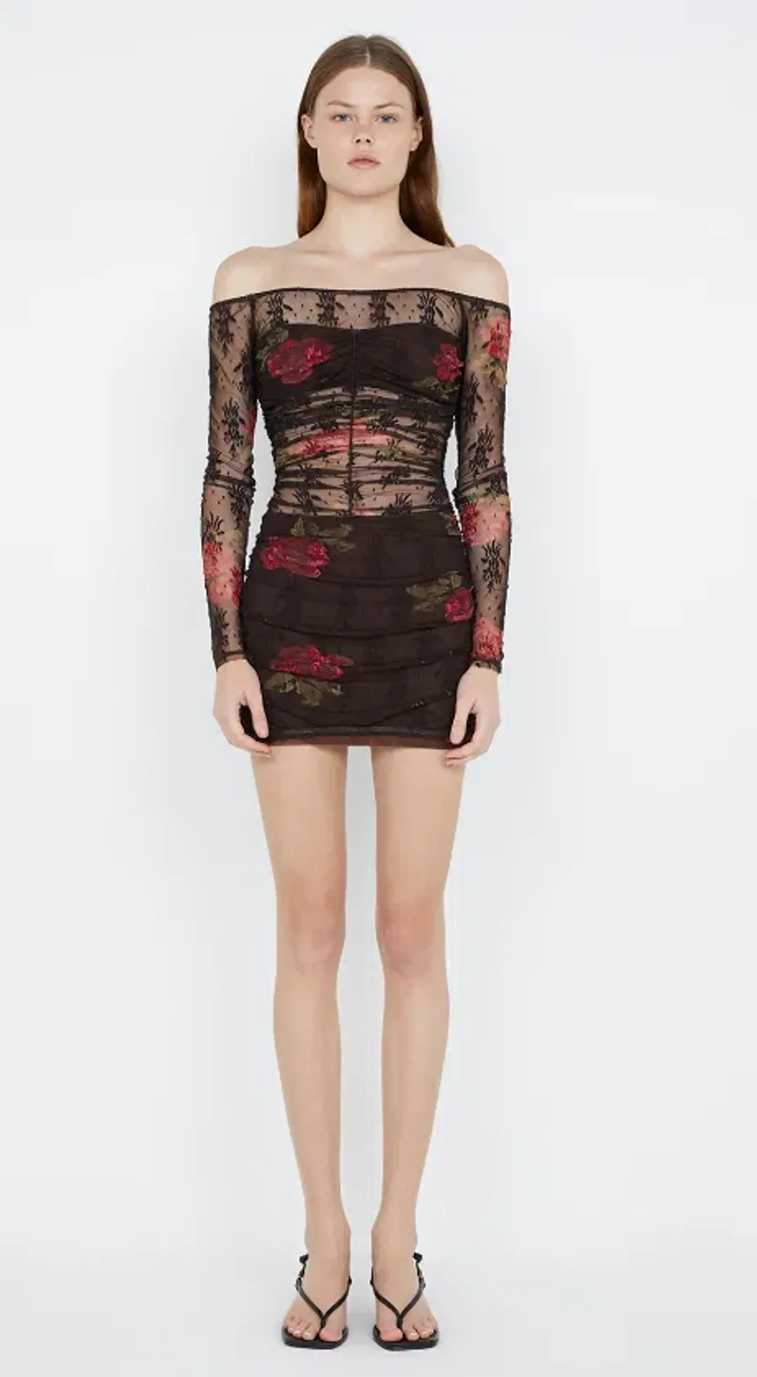 🤎 BEC & BRIDGE DESERT ROSE LONG SLEEVE MINI DRESS SIZE 10🤎 for rent on The Volte - main image