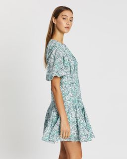 Thurley Brenton Mini Dress Perez Print Turquoise for rent on The Volte - image 2