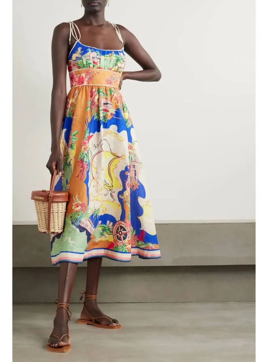 Zimmermann Alight Picnic Dress Nautical Print Size 1/ 10  for rent on The Volte - main image