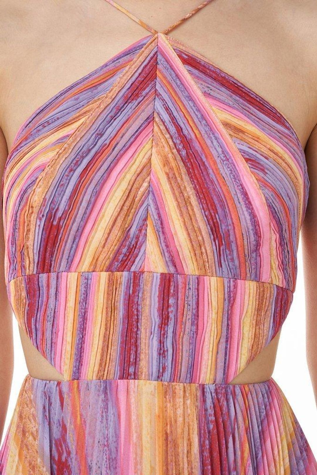 AMUR Janet Cutout Pleated Evening Dress Gown size 8 for rent on The Volte - main image