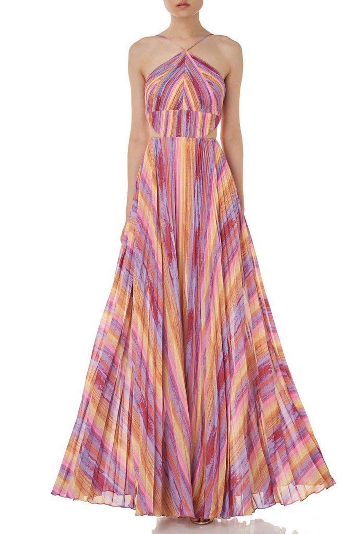 AMUR Janet Cutout Pleated Evening Dress Gown size 8 for rent on The Volte - main image