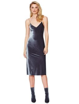 Bec & Bridge Shadow Velvet Dress Blue Size AU 8 for rent on The Volte - image 1
